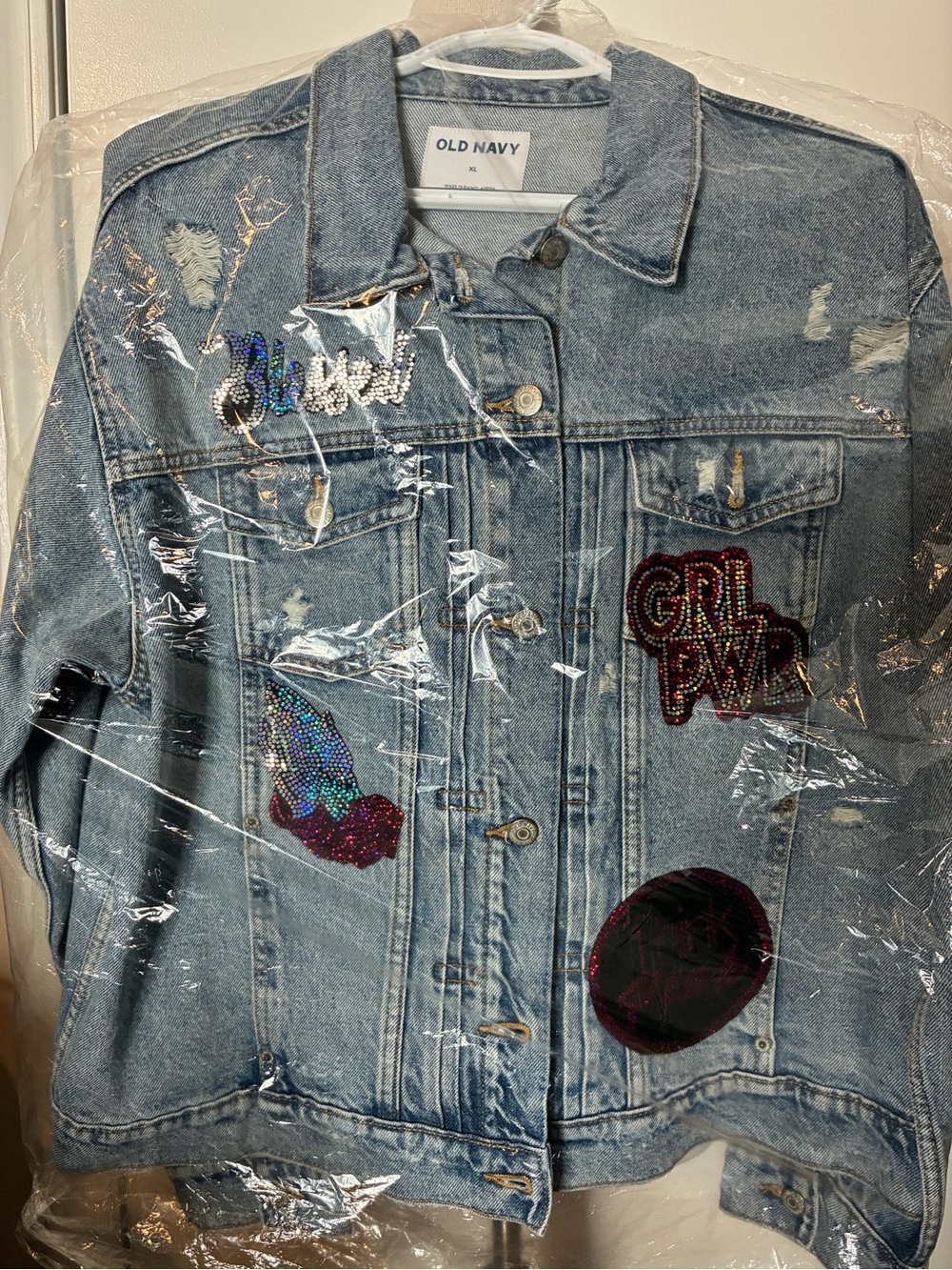 NWOT Old Navy Breast Cancer Denim Jacket